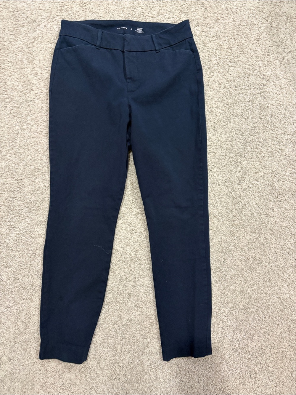 Navy Slim Ponte Pants